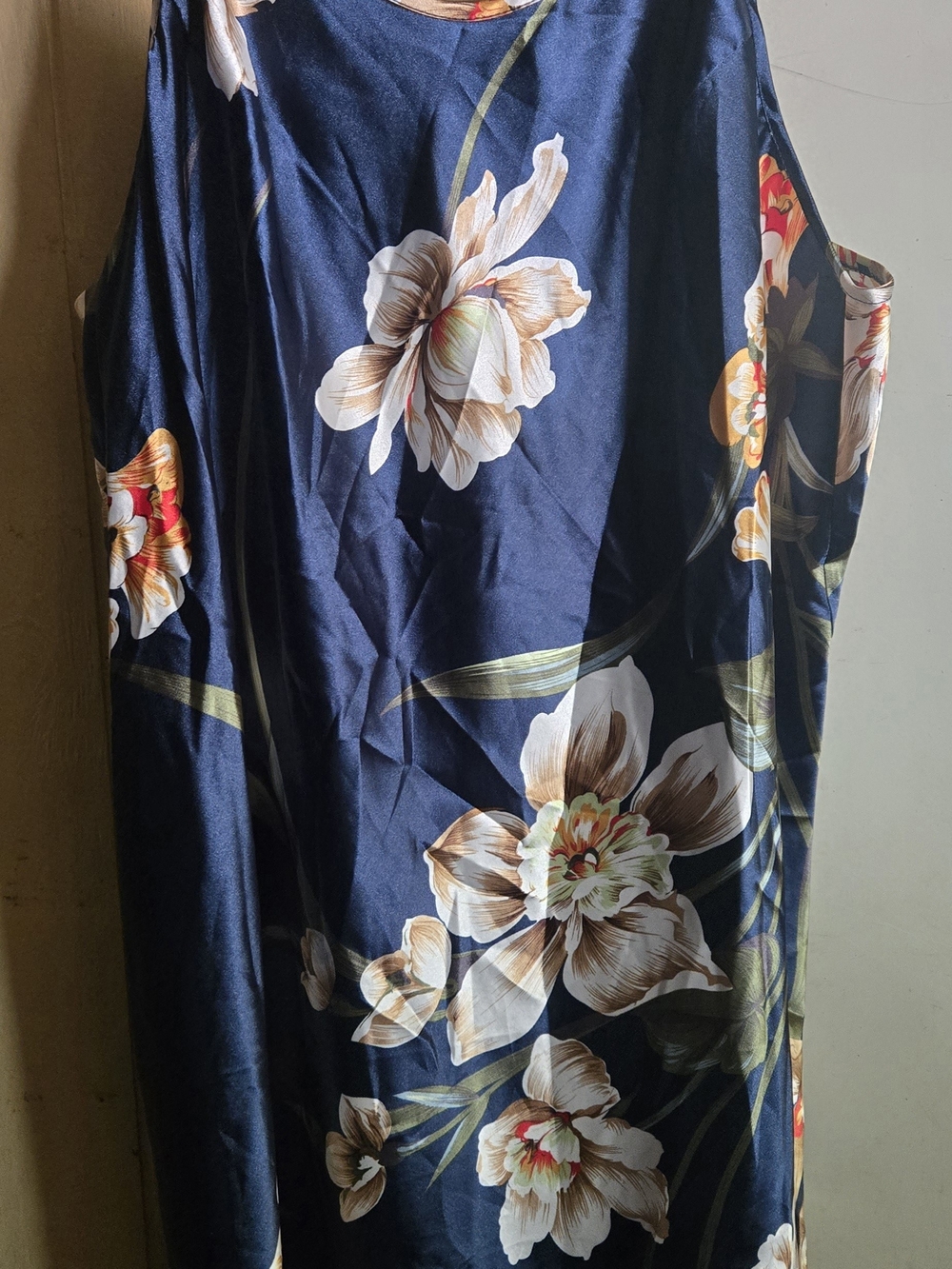 Floral Cold-Shoulder Navy Women’s Top